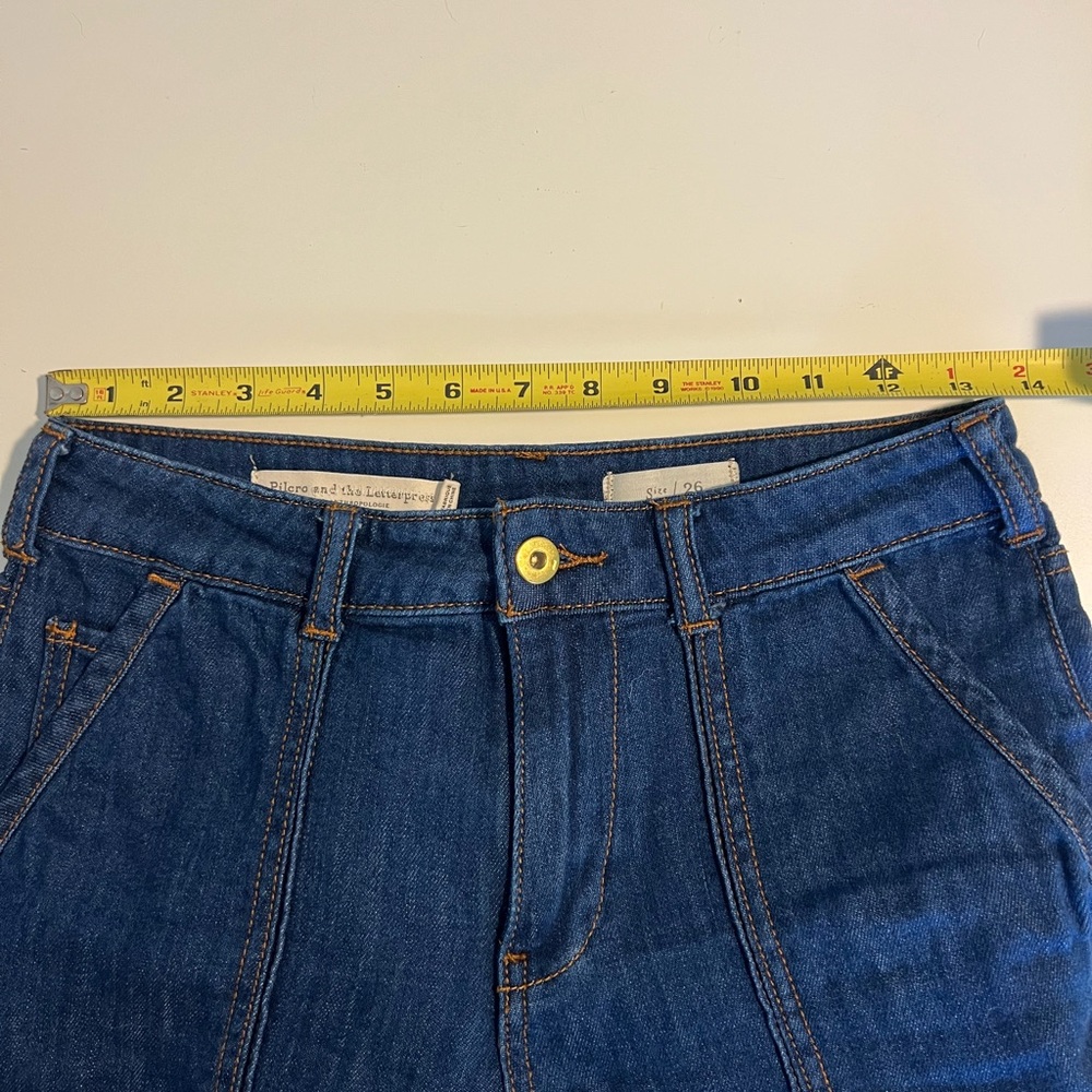 Anthropologie Pilcro And The Letterpress Flare Wide Leg Denim Jeans Size 26 - Picture 11 of 12